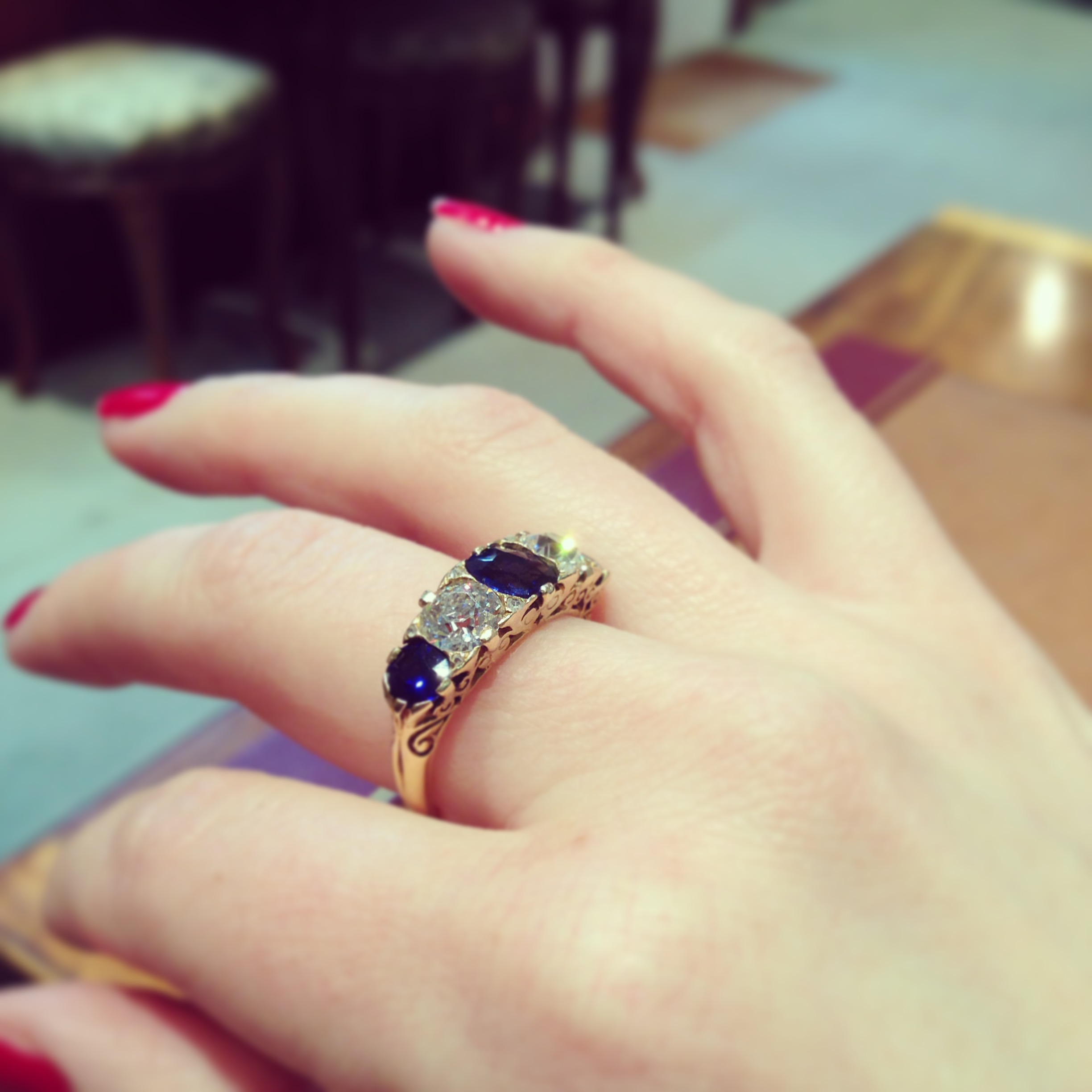 Beautiful rings on female fingers Stock Photo by ©belchonock 124100906